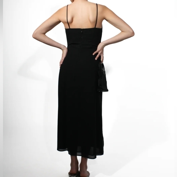 Vintage La Perla Ritmo Black Beaded Corset Gown 40 Made in Italy Elegant - Picture 2 of 14